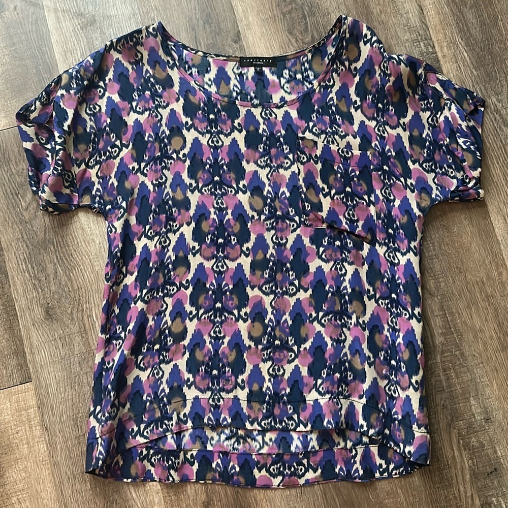 Sanctuary Silky Short Sleeve Top